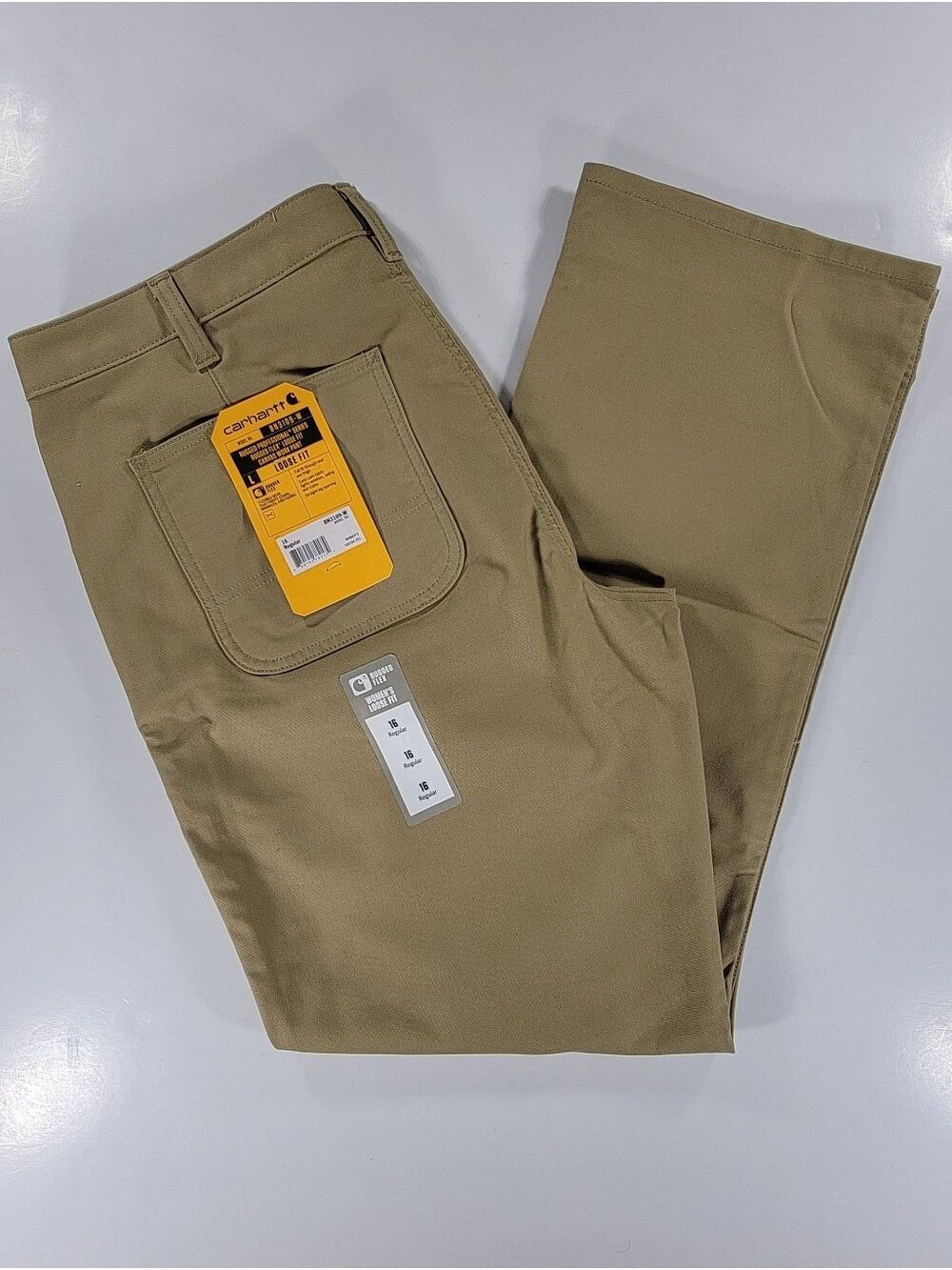 NEW Carhartt Rugged Flex Professional Womens 16 Regular Canvas Work Pant Loose